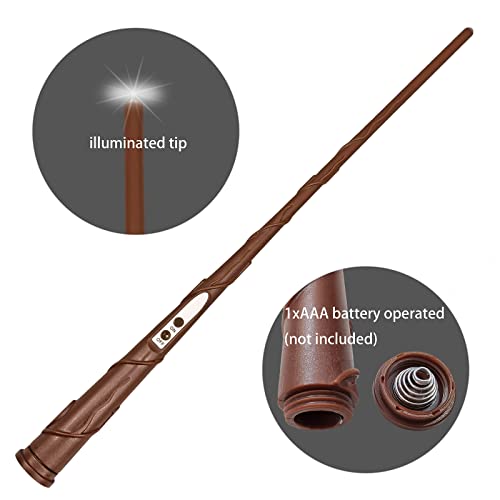 Leejec 10pcs Flameless Taper Floating Candles with Magic Wand Remote, Halloween Decorations, Indoor Christmas Home Decor, Flickering Warm Light, Battery Operated 10.8" LED Electric Window Candle