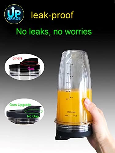 Replacement blender Blade and 24oz Cup Accessories with Lid, Only Compatible with Nutri Ninja SS150,SS151,SS300, SS350,SS351, CO351B, SS100, SS101, CO101B,SS400,SS401