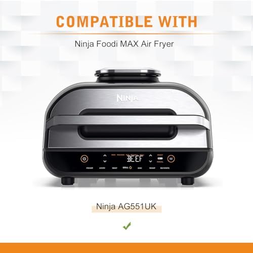 Aieve 100Pcs Disposable Air Fryer Liners Grill Liner compatible with Ninja Grill XL Air Fryer FG551, Non-Stick Air Fryer Accessories