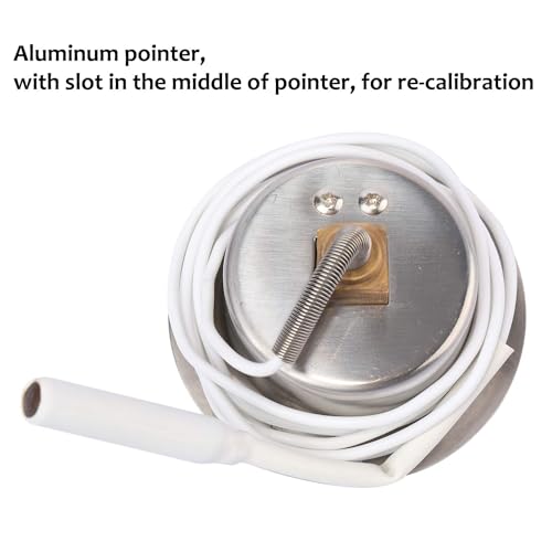 MEASUREMAN Vapor Capillary Flanged Panel Mount Refrigeration Thermometer, 2" Dial, 48" Capillary, -40-65 deg F/-40-20 deg C, Re-Calibration Available (2 Pack)