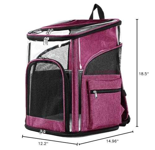 Beidingsen Cat Carriers Dog Carrier Pet for Small Medium Cats Dogs Puppies up to 25 Lbs, TSA Airline Approved Soft Sided, Collapsible Travel Puppy - Black Grey (M: 13" LX11.4 WX17.3 H, Pink)