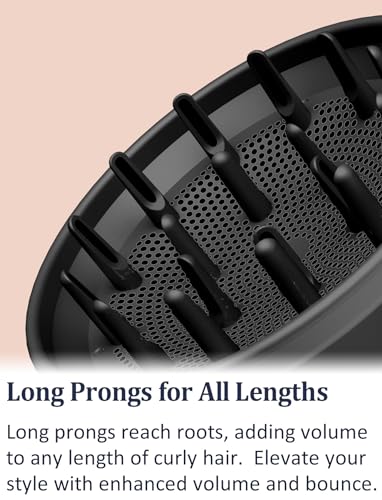 Diffuser Attachment for Shark FlexStyle Hair Dryer, Enhance Natural Curls Accessories for Flex Style Blow Dryer Styler, Styling Tool for Wavy, Curly, Coily Hair, Black