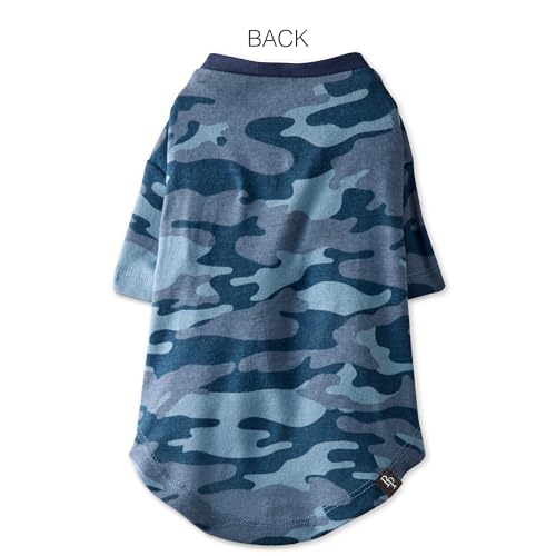 Pet Passion Toby II - The Perfect Tee, 3 Pack Short Sleeve Pet T-Shirt 100% Organic Cotton Tees Clothes for Small, Medium, Large Dogs, Navy Camo, Small (10-25 lbs)