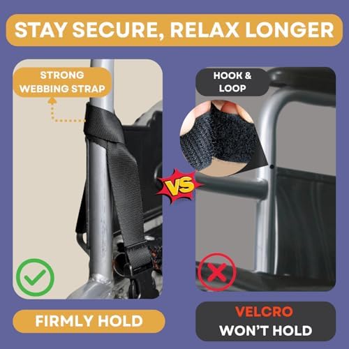 Wheelchair Foot Rest Hammock, Wheel Chair Leg Rest w/Rigid Base, Foot Sling for Footrest Replacement Adjustable Height, Anti Clash Leg Support Hammock for Rollator, Wheelchair Accessories