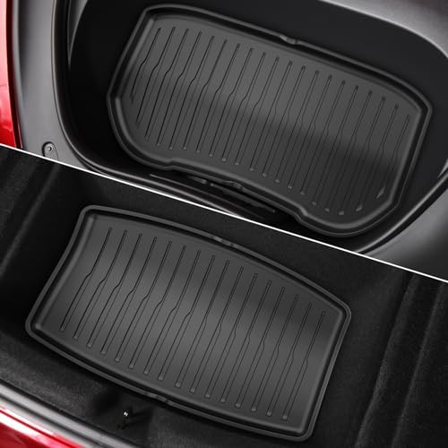 2025 New Version Tesla Model 3 Highland Extra-Thick Floor Mats Custom Fit All Weather TPE Cargo Liner Cargo Trunk Accessories,Compatible 2021-2025 (Tesla Model 3 Floor mats Set of 6)