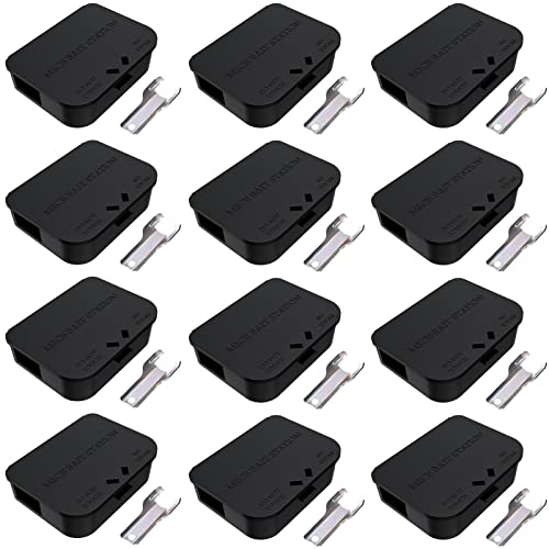Mouse Stations with Keys 12 Pack, Keyless Design and Key Required Mouse Stations, Mice Stations, Keeps Children and Pets Safe Indoor & Outdoor, Black