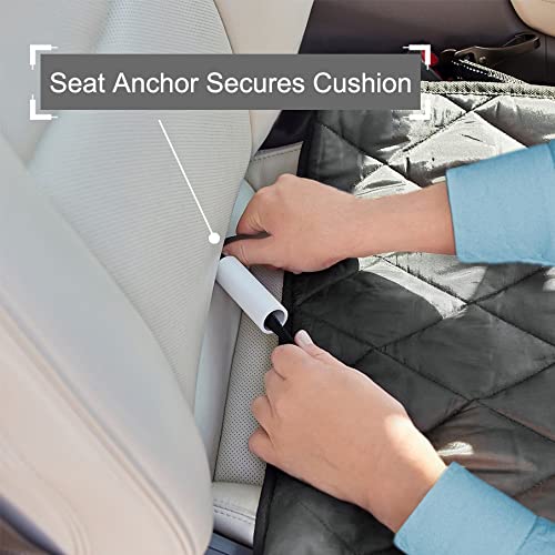 GOOPAWS Dog Car Seat Cover, Waterproof Dog Hammock, Scratchproof Travel Car Bed Back Seat Cover for Pets, with Storage Pocket for Car SUV Truck (Grey-3)