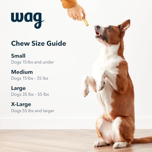 Amazon Brand - Wag Yak Cheese Dog Chews, for Large Size Dogs, 35-55 lbs, 3 Count, 9.9 oz