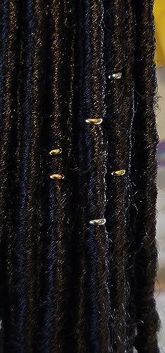 10 Stainless Steel Hair Beads for Loc Braids Twist and Natural Hair, Loc Beads, Dreadlock Hair Accessories, Loc Jewelry (8mm, Gold)