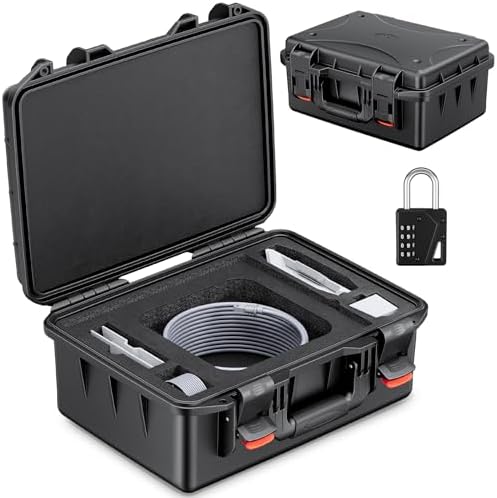 Starlink Mini Case - IP67 Waterproof Hard Carry Case for Starlink Mini Dish Kit Accessories Storage Box, Portable Satellite Dish Protective Case with Precision Cut Foam for Outdoor, Travel, Camping