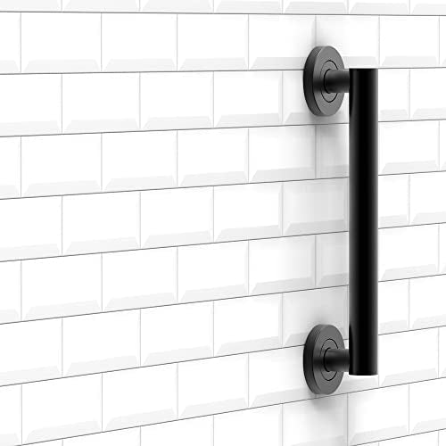 AquaChase ADA Compliant Grab Bar,500lbs Weight Support for Bath Safety (12 inch, Matte Black)