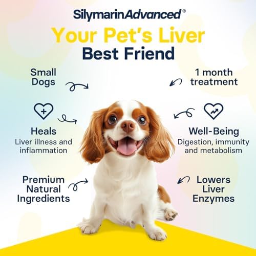 Liver Health Supplement for Small Dogs - Milk Thistle for Dogs Liver Support with S-Adenosylmethionine (Same) & Silybin - 30 Tablets