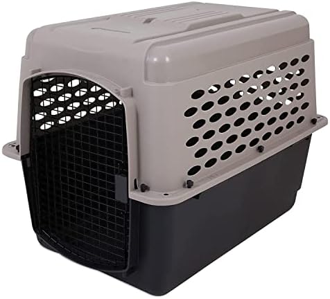 Petmate Vari Dog Kennel - Portable Dog Carriers & Crates for Large Dogs, Airline-Friendly, Durable Plastic, Pet Carrier For Home and Travel, 36 Inches, Taupe and Black, With Travel Kit
