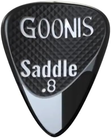 Goonis Saddle Guitar Picks | 0.8 | Guitar Picks For Acoustic & Electric Guitars | Bass Picks | Unique Saddle Design For Better Grip | Guitar & Bass Accessories