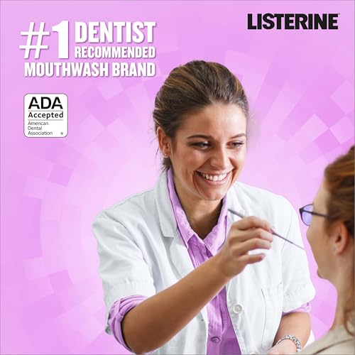 Listerine Total Care Alcohol-Free Anticavity Fluoride Mouthwash, 6 Benefit Oral Rinse to Help Kill 99% of Germs That Cause Bad Breath, Strengthen Enamel, Fresh Mint, Travel Size, 95 mL (Pack of 12)