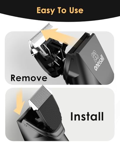 oneisall Cat Clippers for Matted Hair, Quiet Cat Shaver for Long Hair, Cordless Cat Hair Trimmer for Grooming, 2 Speed Pet Shaver Cat Grooming Kit for Cats Small Dogs Animals (Black)