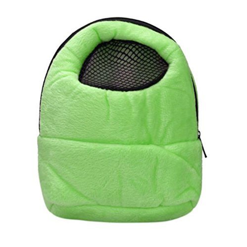 Portable Pet Carrier Bag, African Hedgehog Hamster Breathable Pet Carrier Handbags, Puppy Cat Travel Backpack (M, Green)
