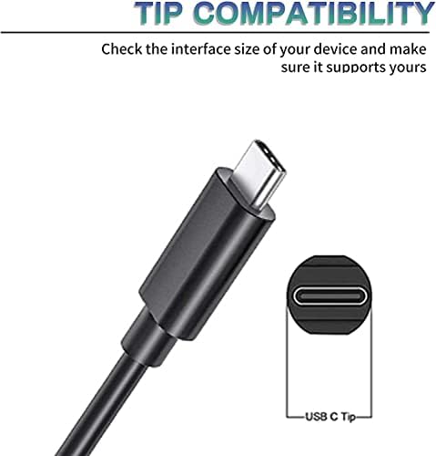 Chromebook Charger 45W Fast USB C Laptop Charger for HP Chrome Lenovo Yoga Thinkpad Acer Dell Latitude Asus Samsung Google Pixel Huawei Matebook Computer Replacement Fits Any Type C Tablets & Phones