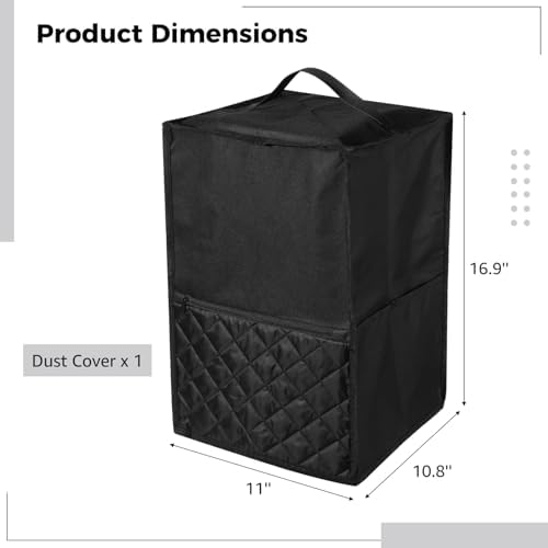 Ice Cream Maker Dust Cover, Compatible with Ninja CREAMi NC501, NC301, NC299AMZ, Ice Cream Maker Dust Cover with Accessories Pockets