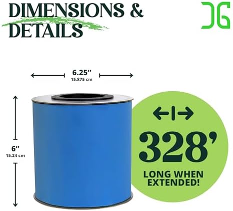 Catchmaster GRO XL AG Roll 4PK, Double Sided Adhesive Fly Tape Strips, Fungus Gnat Sticky Trap for Greenhouse, Garden, Nursery, Pest Control Gardening Supplies, Pet Safe Insect Trap, 328' x 6", Blue