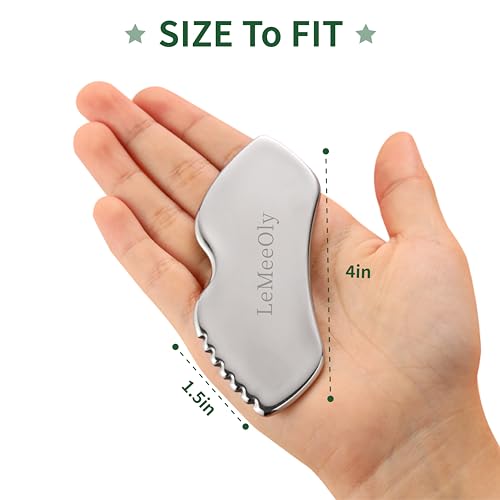 Stainless Steel GuaSha & Eye Cream Applicator Facial Tools, Metal Guasha for Face Neck, Eye Massager Tool, Lymphatic Drainage Face Massage Tool, Skin Care Gift