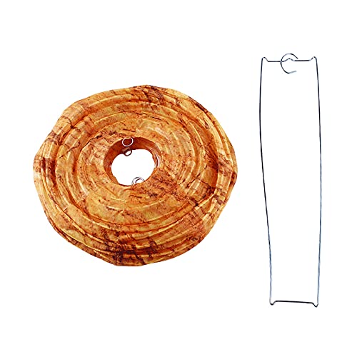 2 Pack Fabric Wasp Nest Decoy Outdoor Garden Hanging Wasps Deterrent Fake Wasp Repellent for Home Hornets Wasps Yellow Jackets Waterproof