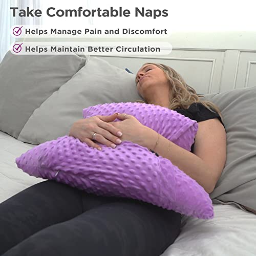 Zomaple Hysterectomy Pillow- Super Comfy Shock Absorbing Hysterectomy Recovery Pillow with 2 Pockets and Gel Pack- Tummy Pillow with Hands Placement Pouch