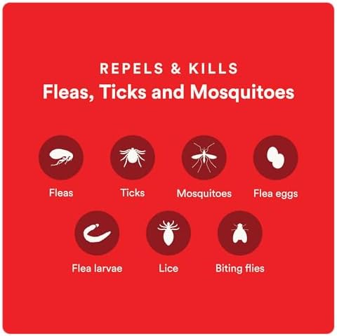 Ultra Flea and Tick Prevention for Dogs - Dog and Puppy Treatment and Control - Mosquito Repellent - Small, Fast Acting Waterproof Topical Drops, 6 Month Supply