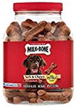 .Milk-Bone Soft & Chewy Dog Snacks (Beef & Filet Mignon Recipe) 37oz (2-Pack (37oz))