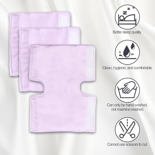 Satin Mask Strap Covers, Mask Frame Covers Compatible with DreamWear or ResMed AirFit Silky Satin Headgear Cover Set C P A Accessories & Supplies Face Cushion Pads for Reduce Red Marks (Light Purple)