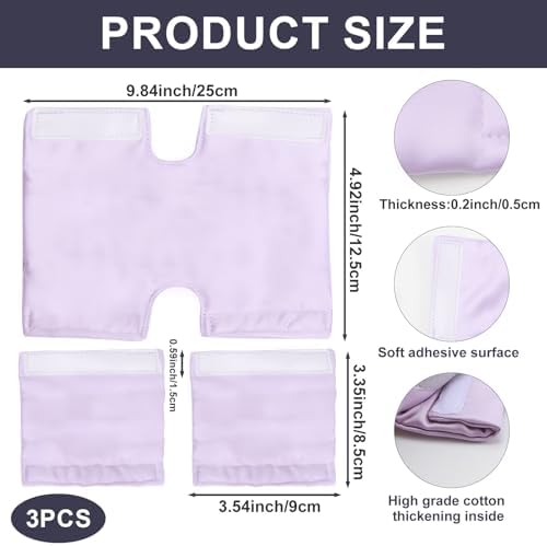 Satin Mask Strap Covers, Mask Frame Covers Compatible with DreamWear or ResMed AirFit Silky Satin Headgear Cover Set C P A Accessories & Supplies Face Cushion Pads for Reduce Red Marks (Light Purple)