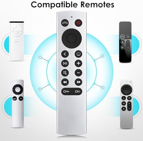 Replacement for Apple-TV-4K-Remote, Siri-Remote Control for Apple TV 4K/HD (NO Voice)
