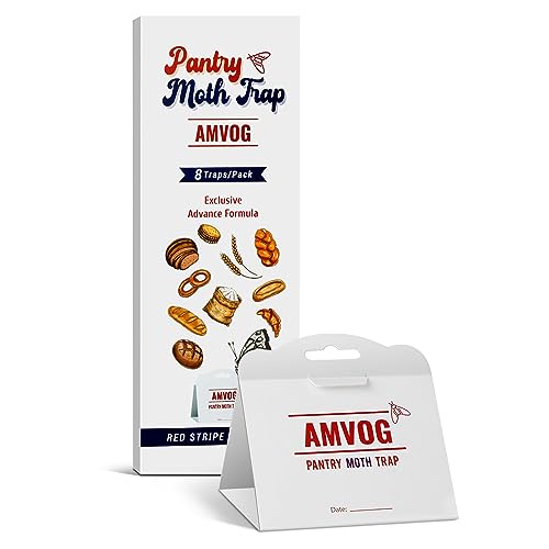 AMVOG Pantry Moth Glue Trap, Non-Toxic and Harmless, Easily Ensures Food Safety โ Suitable for Home, Business, and Agricultural Settings, 16 Traps