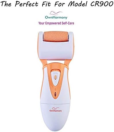 Own Harmony Extra Coarse 3 Refill Rollers Best Fit for Electric Callus Remover CR900 - Foot Care for Healthy Feet - Pedicure File Tools - Replacement 3 Pack Extra Coarse (Peach)