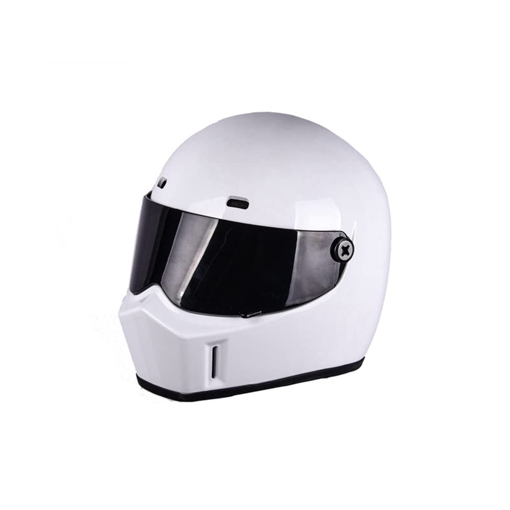 Pet Motorcycle Helmet, Full Face Motorcycle Helmet Outdoor Motorcycle Bike Riding Helmet Hat for Cat Dog Doggie Puppy Kitten Helmet Pet Supplies Racing Car Fan Collectible Small Gift (White)