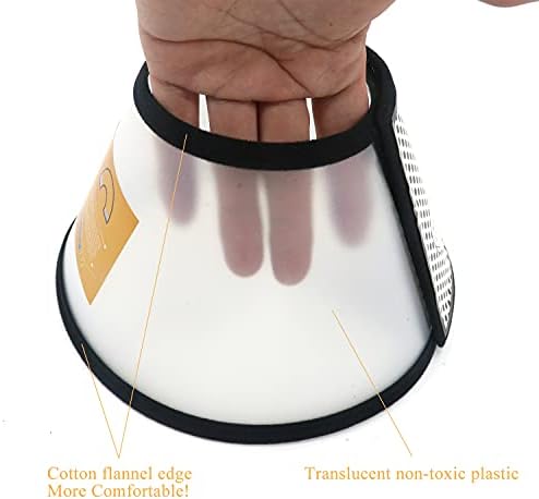 Plastic Pet Recovery Collars & Cones for Dogs and Cats After Surgery Adjustable Dog Neck Cone Surgical Elizabeth E-Collar Prevent Biting and Stop Licking Wound (XXL)
