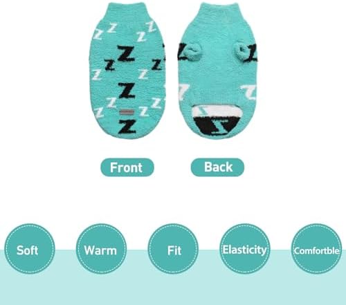 Dog Sweaters Dog Pullover Sweater Dog Clothes Cold Weather Cable Knitwear Thick Warm Outfits for Medium Dogs Large Dogs(Turquoise-XL