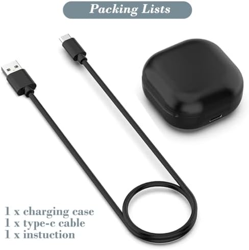 Charging Case for Samsung Galaxy Buds Pro 2 SM-R510, Replacement Charger Case Dock Cradle with USB C Cable Cord for Galaxy Buds 2 Pro Earbuds