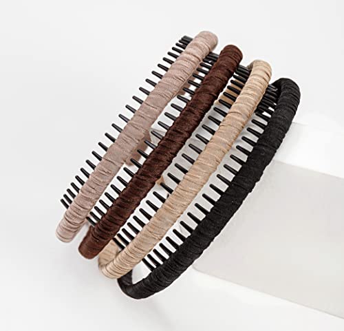 STHUAHE4PC Multicolor Protection Resin Teeth Comb Hair Hoop Hairband Headband Hair Accessories by Beauty hair (Beautiful)