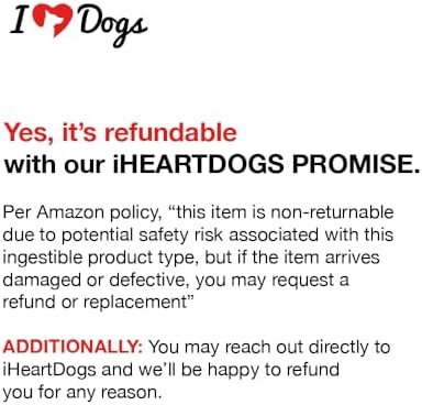 iHeartDogs Allergy & Itch Relief for Dogs with Salmon Oil, Quercetin, Colostrum, Antioxidants and Probiotics - 90 Count