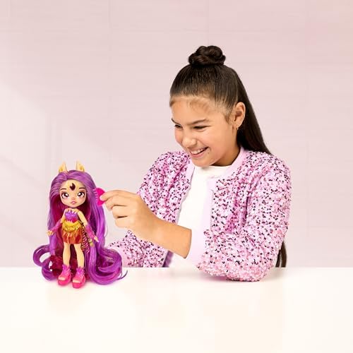 Magic Mixies Pixlings Deluxe Pack, Pippa The Firehorse, Shimmer Reveal, Create & Mix Potion That Magically Reveals 6.5" Pixling Doll Inside Potion Bottle - Exclusive Mini Mixies & 6 Hair Accessories
