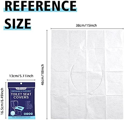 XL 100PCS Toilet Seat Covers Disposable - Flushable Paper Toilet Seat Cover is Travel Accessories, Travel Essentials for Public Restrooms, Airplane, Campin