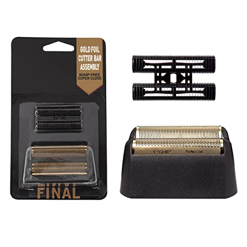3 Pack Professional Shaver Shaper Replacement Super Close Gold Foil and Cutter Bar Assembly, Super close Shaving for Professional Barbers and Stylists,Compatible with Wahl 5