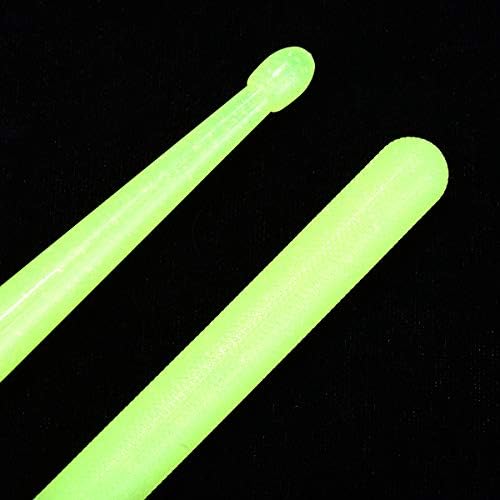 Musfunny Glow Drum Sticks 5A Nylon for Drum Set Night Light Plastic Cool Drumsticks Musical instrument Percussion Accessories for Adults Professional (Fluorescence)