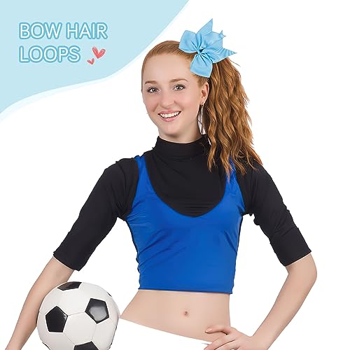 Cheer Bows, Pink Cheer Bows, Blue Cheer Bow, Cheerleading Bows, Cheer Bows for Cheerleaders, 4 Pcs 8 Inch Bow Hair Accessories, Cheerleader Bow, Cheerleader Gifts for Women