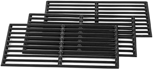 Uniflasy Cast Iron Cooking Grates for Cuisinart GAS2456AS,GAS1456ASO,GAS1456BSO,Kirkland PC2600L,PCA-2600L,PCA-2600N,PC-26001,PC-2600 Model,Grill Grid Replacement Parts 17.8''x24.7'',3 Pack