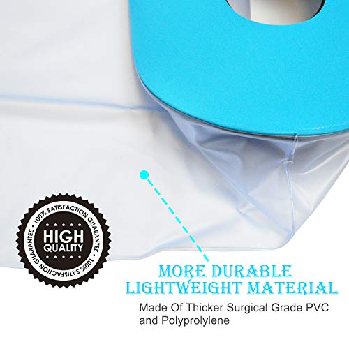 Knee Cast Cover for Shower Waterproof Bandage Cast Protector for Knee Replacement Surgery, Wound, Burns Watertight Protection Reusable,Fit knee Thigh Circumference 11.8" to 20.8"
