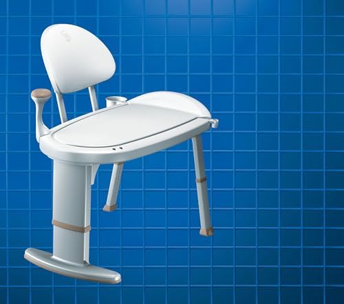 Moen Home Care Bath Safety Tub Transfer Bench, Shower Chair for Elderly and Disable with Adjustable Height, Handicap Accessories for Daily Living, DN7110
