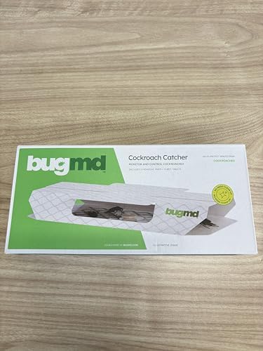 BugMD Roach Catcher Kit - 1 Pack of 12 Sticky Traps for Insects, Effective Indoor Pest Solution