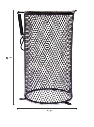 Arcadia Heat Lamp Safety Cage – Protective Mesh Cover for Reptile Heat Bulbs and Ceramic Emitters, Screw-In Metal Light Guard for Terrariums, Vivariums, Brooders, Enclosures, and Reptile Lamp Fixtures